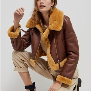 Anthropologie Bexley Cropped Moto Jacket